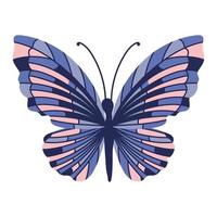 mariposa con diferentes colores como rosa y morado vector