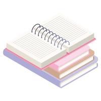 stack of notepads vector