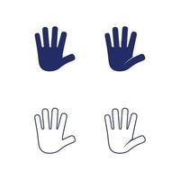 Hand and help vector logo and symbols template icons app