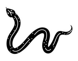 minimalist tattoo of a snake vector