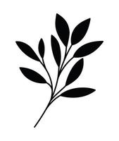 minimalist tattoo of a plant vector