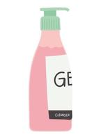 gel cleanser in a pink bottle vector