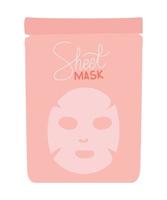 facial mask in pink envelope vector