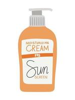 moisturizing cream fps sunscreen on a white background vector