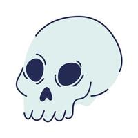 blue skull on a white background vector