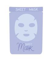 facial mask in purple envelope vector