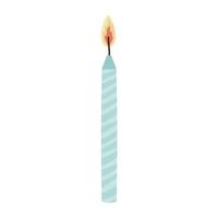 green candle on a white background vector