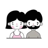 couple over a white background vector