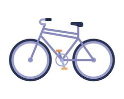 purple bycicle on a white background vector