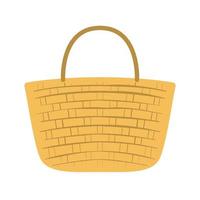 picnic basket with a white background vector