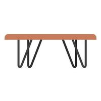 table with a brown color vector