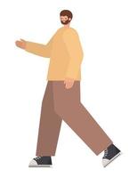 hombre con pantalones marrones vector