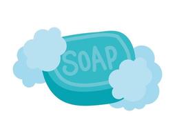 soap bar cute stickers on a white background vector