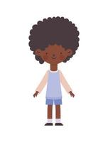 little afro boy vector