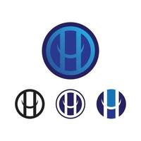 diseño de plantilla de logotipo de letra h vector