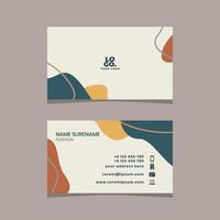 Abstract business card template with pastel-colored stains vector, a fashionable business card vector