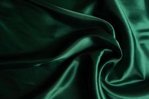 Green fabric texture background, abstract, closeup texture of cloth