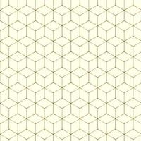 Golden cube pattern background vector