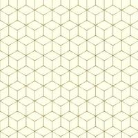 Golden cube pattern background vector