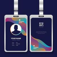 professional corporate id card template with mockup vector