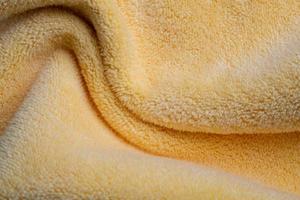 Yellow fabric texture background, abstract, closeup texture of cloth photo