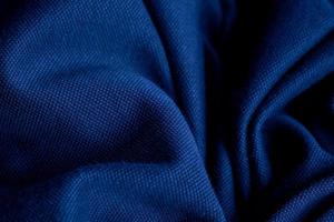Blue fabric texture background, abstract, closeup texture of cloth