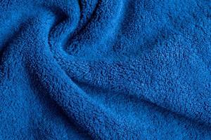 Blue fabric texture background, abstract, closeup texture of cloth photo