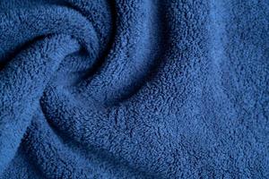 Blue fabric texture background, abstract, closeup texture of cloth photo