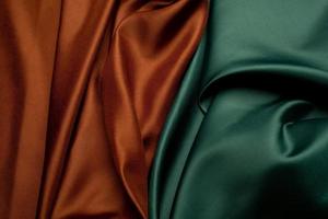 Green and brown fabric texture background