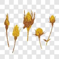 Golden bud design on isolated for editing vector