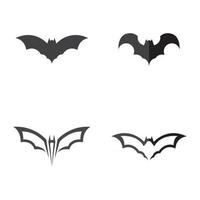 bat vector icon logo template