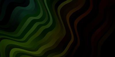 Dark Multicolor vector texture with wry lines. Colorful geometric sample with gradient curves. Template for your UI design.