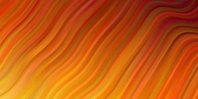 Light Orange vector layout with curves. Colorful abstract illustration with gradient curves. Best design for your ad, poster, banner.