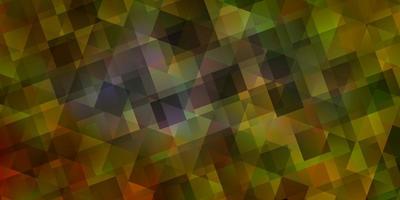 Light Orange vector template with crystals, triangles.