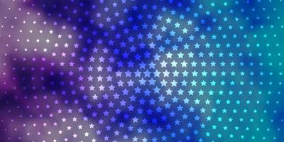 Fondo de vector rosa claro, azul con estrellas de colores. difuminar el diseño decorativo en un estilo sencillo con estrellas. patrón para sitios web, páginas de destino.