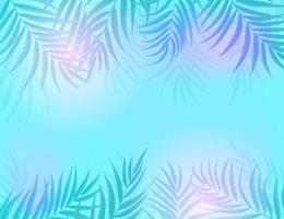 Beautifil Palm Tree Leaf  Silhouette Background Vector Illustration