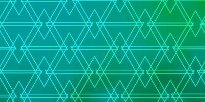 Light Green vector pattern with polygonal style. Triangles on abstract background with colorful gradient. Template for wallpapers.