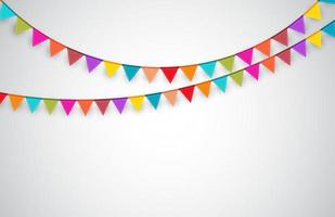 Party Background with Flags.  Vector Illustration