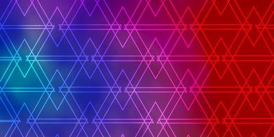 Light Blue, Yellow vector background with lines, triangles. Illustration with colorful gradient triangles. Pattern for commercials.