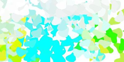 Light blue, green vector background with random forms.