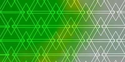 Light Green vector template with lines, triangles. Colorful illustration with triangles in simple style. Template for landing pages.