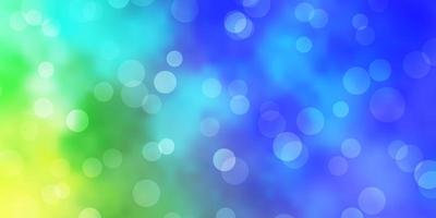 Light Blue, Green vector template with circles. Abstract colorful disks on simple gradient background. New template for a brand book.