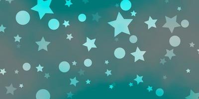 Light Green vector template with circles, stars. Abstract illustration with colorful spots, stars. Pattern for design of fabric, wallpapers.