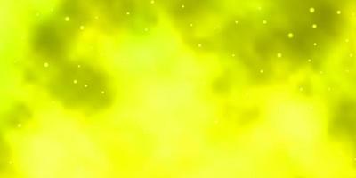 Light Green, Yellow vector texture with beautiful stars. Colorful illustration with abstract gradient stars. Design for your business promotion.