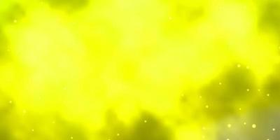 Light Green, Yellow vector texture with beautiful stars. Colorful illustration with abstract gradient stars. Design for your business promotion.