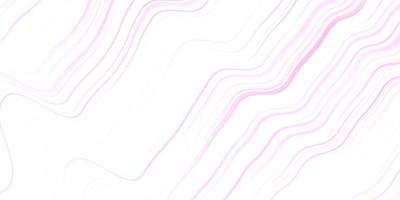 Light Pink vector pattern with curved lines.
