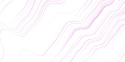 Light Pink vector pattern with curved lines.