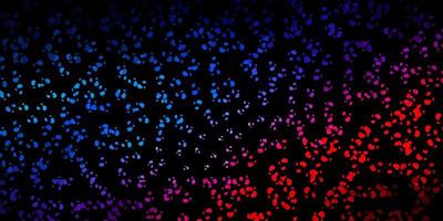 Dark blue, red vector backdrop with chaotic shapes.