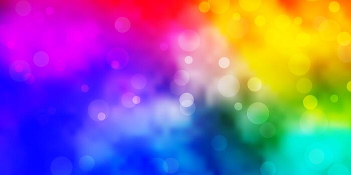 Fondo de vector multicolor claro con manchas. Ilustración con un conjunto de esferas abstractas de colores brillantes. patrón para anuncios comerciales.