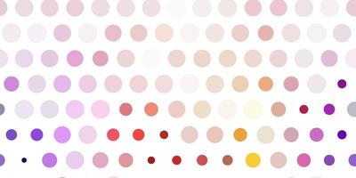 Light purple, pink vector backdrop with dots.